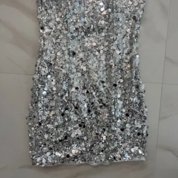SHEIN Sequin Strapless Dress Size Small - Picture 8 of 8
